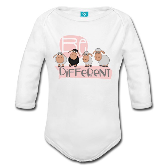 be different Schafe Babybody einzigartige Schafe weiß pink