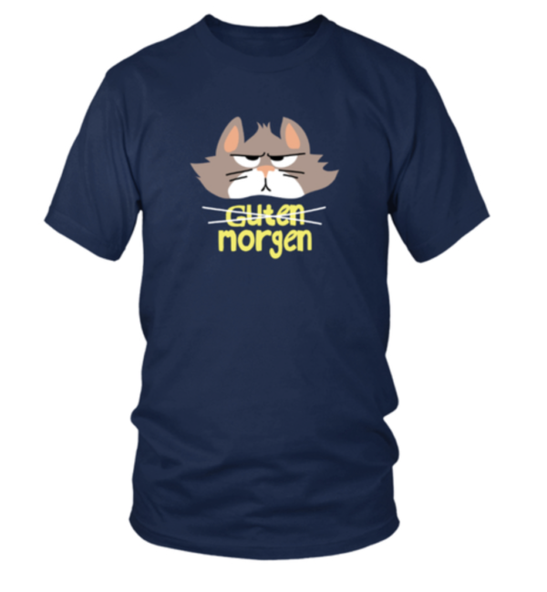 Guten morgen grimmige Katze Herren Shirt