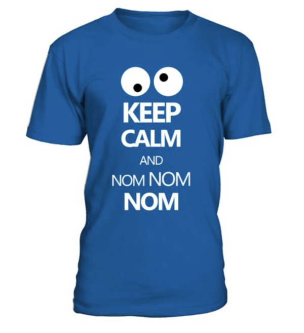 Keep Calm and nom nom nom Herren Shirt Krümel Monster